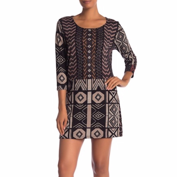 Papillion Dresses & Skirts - Papillon Allover Print Sweater Dress